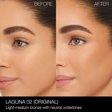 NARS_SP23_LagunaCollection_PDPCrop_OnModel_BeforeAfter_LagunaBronzingPowder_Laguna02, Nars Violeta x Nars