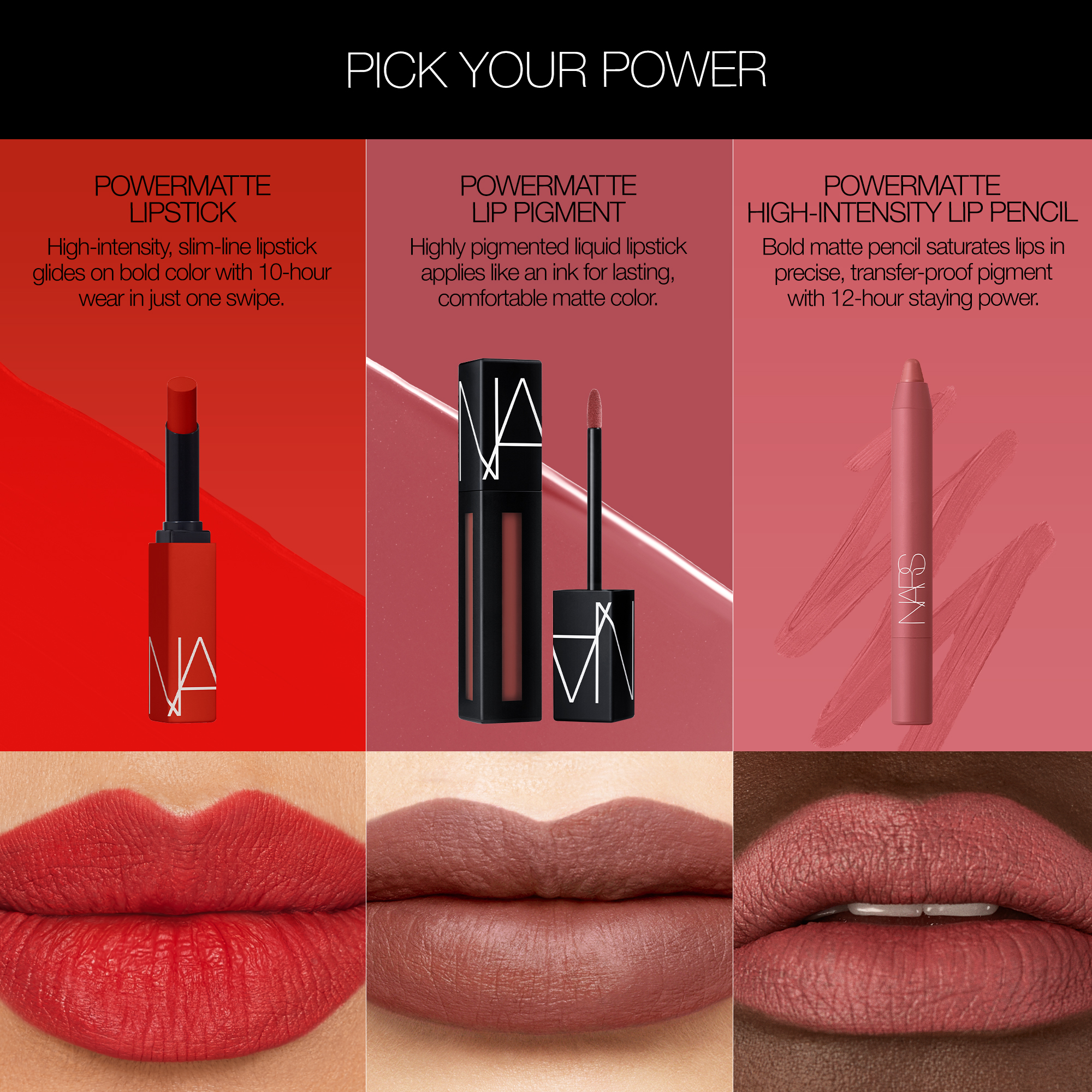 Powermatte High-Intensity Lip Pencil, NARS Lippenpotloden