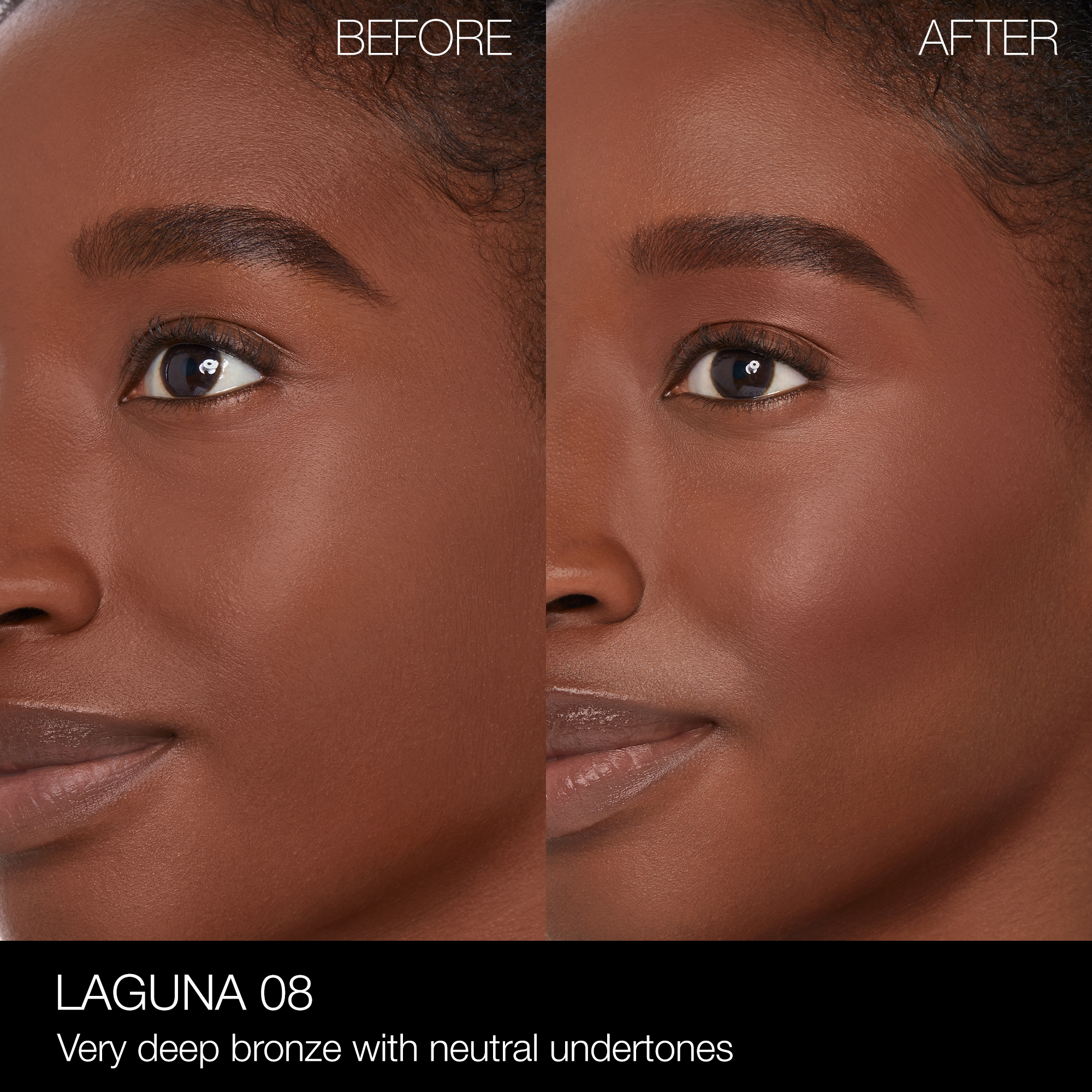 NARS_SP23_LagunaCollection_PDPCrop_OnModel_BeforeAfter_LagunaBronzingPowder_Laguna08